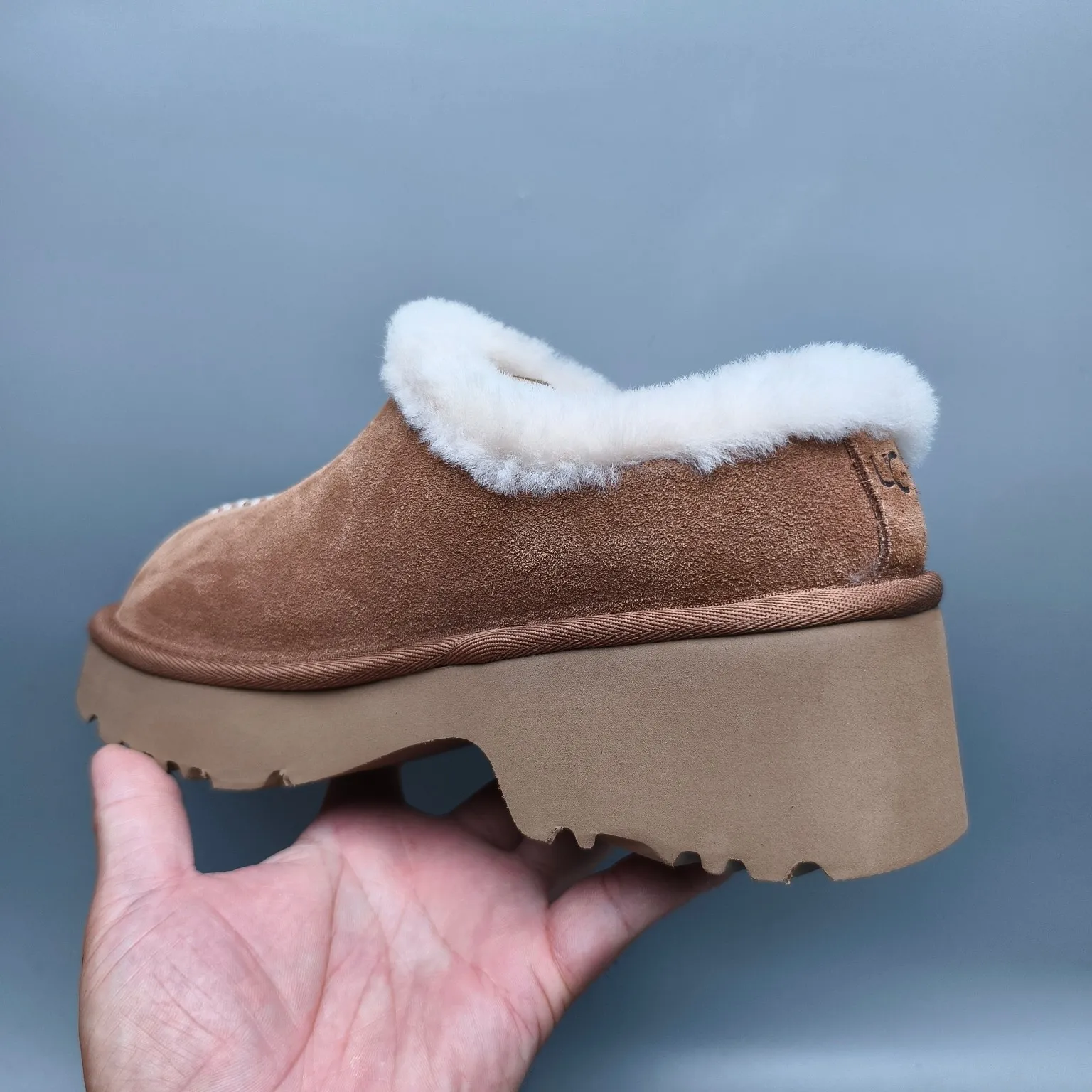 💰480 UGG sheepskin all-in-one snow boots 2510 thick-soled wedge fashion shoes Color: maroon sand walnut Matching size: 35-40